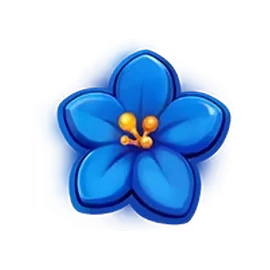 Blue flower symbol