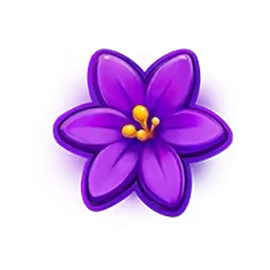 Purple flower symbol